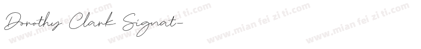 Dorothy Clark Signat字体转换